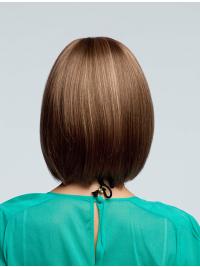 10" Brown Fashion Bob Capless Human Hair Wigs