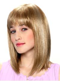 14" Straight Blonde Wig Real Human Hair Available