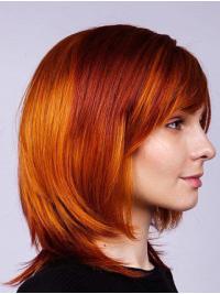 Medium-Length Straight Wig for Women 12" Capless Design