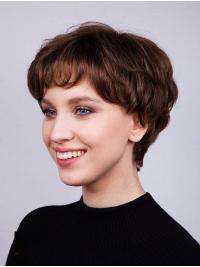 Women’s Short Boycut Wig Wavy Remy Human Hair