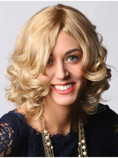 Blonde Chin-Length Wig 14" Natural Style, Capless Design