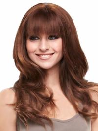 Best Auburn Straight Wig Long Human Hair with Bangs