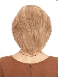 10" Straight Blonde Wig Stylish Short Human Hair for Women