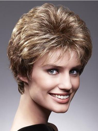 Lace Front Wigs Short Layered Cropped 4" Human Hair