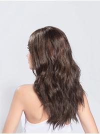 Long Wavy Brown Wig Human Hair For Women UK