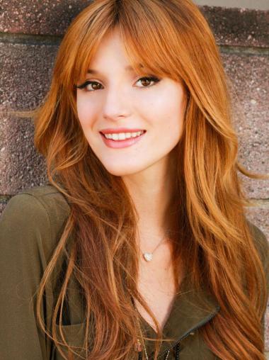 Full Lace 24” Straight Wig – Human Hair Wig With Bangs