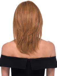 12" Blonde Straight Human Hair Wig Chin Length Layered