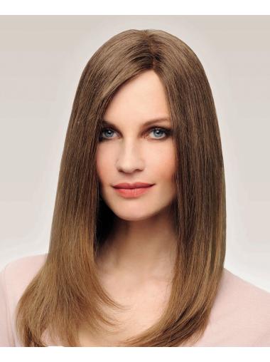 Brown Long Women Wig No Bangs, Affordable Price