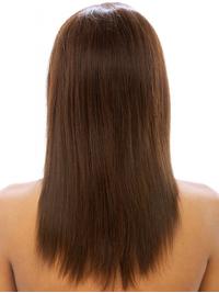 16" Brown Straight Wig Long Natural for Black Women