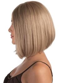 Chin Length Blonde Bob Lace Front Wig UK Straight