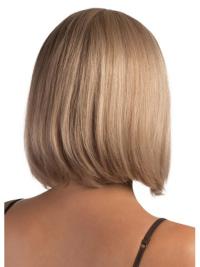 Chin Length Blonde Bob Lace Front Wig UK Straight