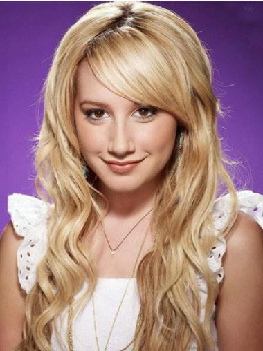 Best Remy Blonde Wig Long Human Hair with Bangs