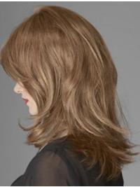 Affordable Long Wavy Human Hair Wig Shoulder Length