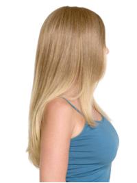 Natural Style Blonde Wig 23" Long Human Hair For Women