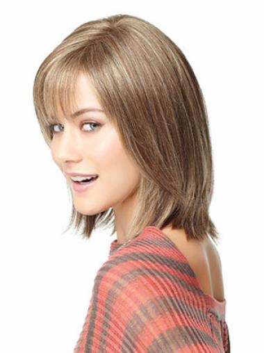 Blonde Straight Human Hair Bob Wig Shoulder-Length