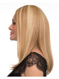 Monofilament Straight Long Wig Blonde Real Human Hair