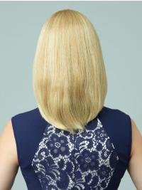 Straight Long Blonde Synthetic Lace Front Wig Suitable