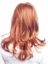 Wavy 20" Soft Auburn Long Human Hair Wig Natural & Stylish