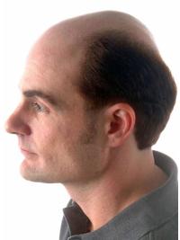 Short Monofilament Wavy Wig Toupee for Men