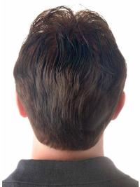 Short Monofilament Wavy Wig Toupee for Men