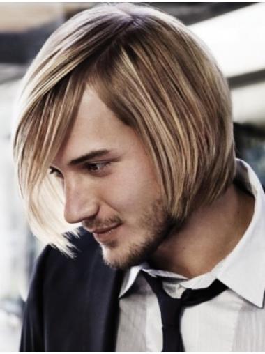 Hand-Tied Straight Synthetic Wigs for Men – High Quality