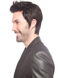 Straight Remy Human Hair Wig for Men No Bangs Style