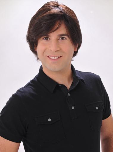 High Quality 8" Straight Lace Front Wig for Men Human Hair