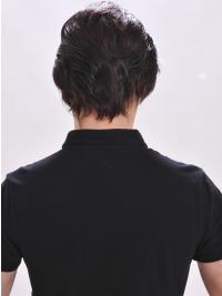 High Quality 8" Straight Lace Front Wig for Men Human Hair