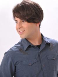 Straight 8" Lace Front Remy Human Hair Wig for Men