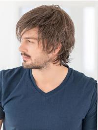 Brown Synthetic 8inch Modern Wig - Men Hairstyle