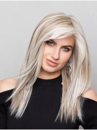 Long Grey Synthetic Wig Straight for Daily Wear
