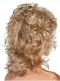 Shoulder Length Synthetic Layered Wig Medium Length