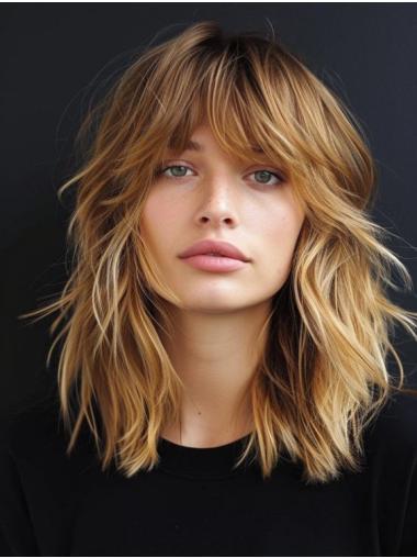 14" Capless Wavy Synthetic Wig for Natural Look