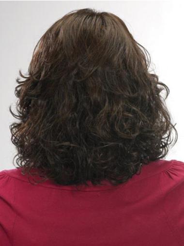 Best Shoulder Length Wavy Wig Brown Human Hair Long