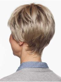 Straight Blonde Synthetic Boycuts Wigs for Ladies