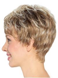 Synthetic Wig Wavy Short Boycut Ombre Two Tone Style