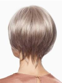White Lace Front Bob Wig Straight Chin Length Synthetic Durable