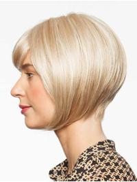 Synthetic Blonde Bob Women Wig Straight Chin Length Discount