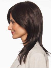 Layered Wavy Brown Wigs Long Synthetic Natural Look