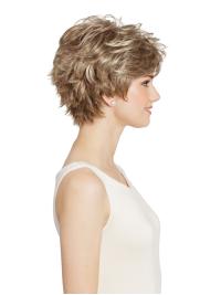 Classic Short Women Wavy Blonde Wig Synthetic Hair