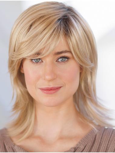 12inch Layered Straight Blonde Synthetic Wig Chin Length
