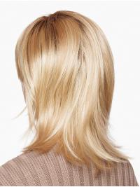 12inch Layered Straight Blonde Synthetic Wig Chin Length