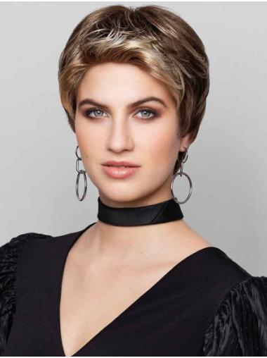 Blonde Straight Cropped Wigs Synthetic Hair Near Me