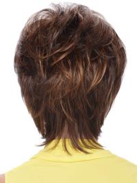 Short Layered Beautiful Synthetic Wigs for Elderly Women