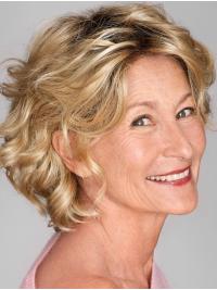 Blonde Chin Length Monofilament Synthetic Wig for Women