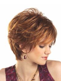 Auburn Layered Wig Short Synthetic Hair for Women