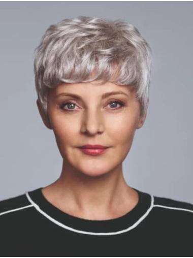 Hand-Tied Synthetic Cropped Wigs for Effortless Style