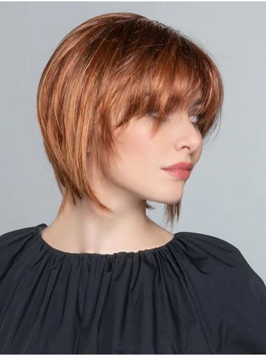 Auburn Bob Wig 10inch Straight Monofilament Design