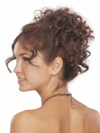 Natural Look Synthetic Curly Hairpiece & Half Wig