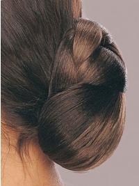 Trendy Brown Synthetic Quick Wrap Bun Piece